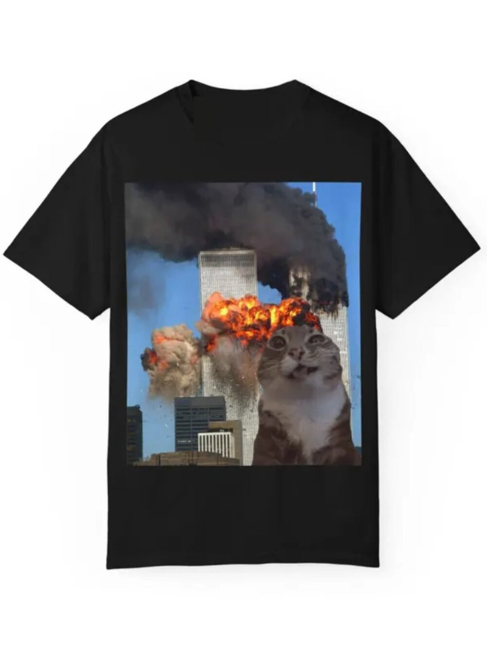 911 Rigby Cat Meme Tshirt  Funny and Offensive Gag Gift T Shirt